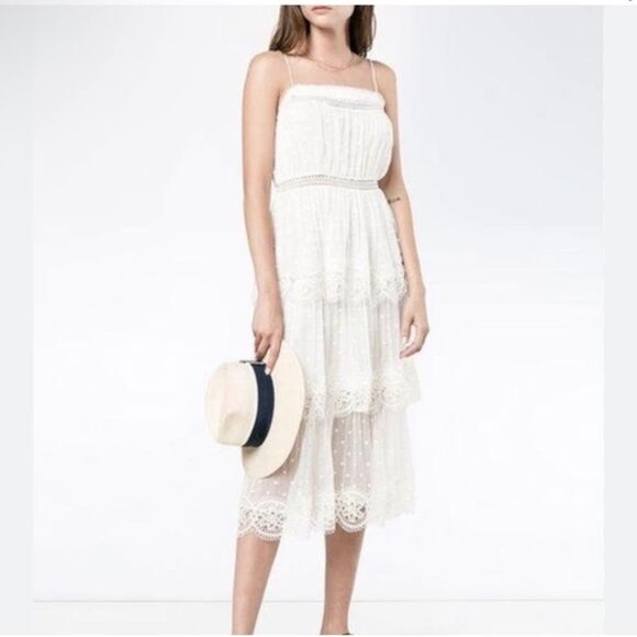 NWOT zimmermann silk embroidered white dress
